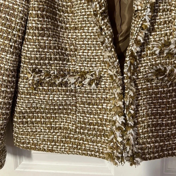 Cabi tweed brown blazer jacket size small long sleeve - Picture 4 of 9